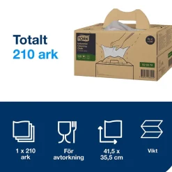 Rengöringsduk Tork W7 Flexibel Box Grå 35,5x41,5cm