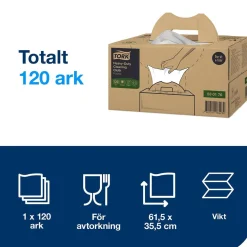 Rengöringsduk Tork W7 Flexibel Box Vit 35,5x61,5cm