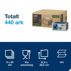 Rengöringsduk Tork W8 Flexibel Grå 32x38,5cm