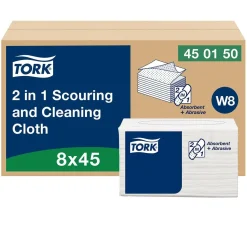 Rengöringsduk Tork W8 2 in 1 Vit 19,3x15cm