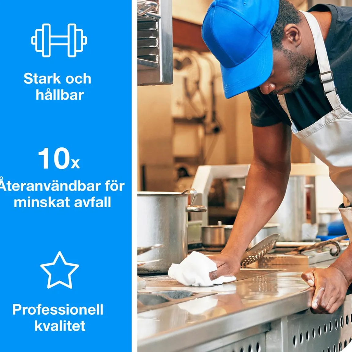 Rengöringsduk Tork W8 2 in 1 Vit 19,3x15cm