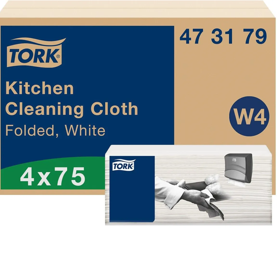Rengöringsduk Tork W4 Kök Vit 35,5x41,5cm