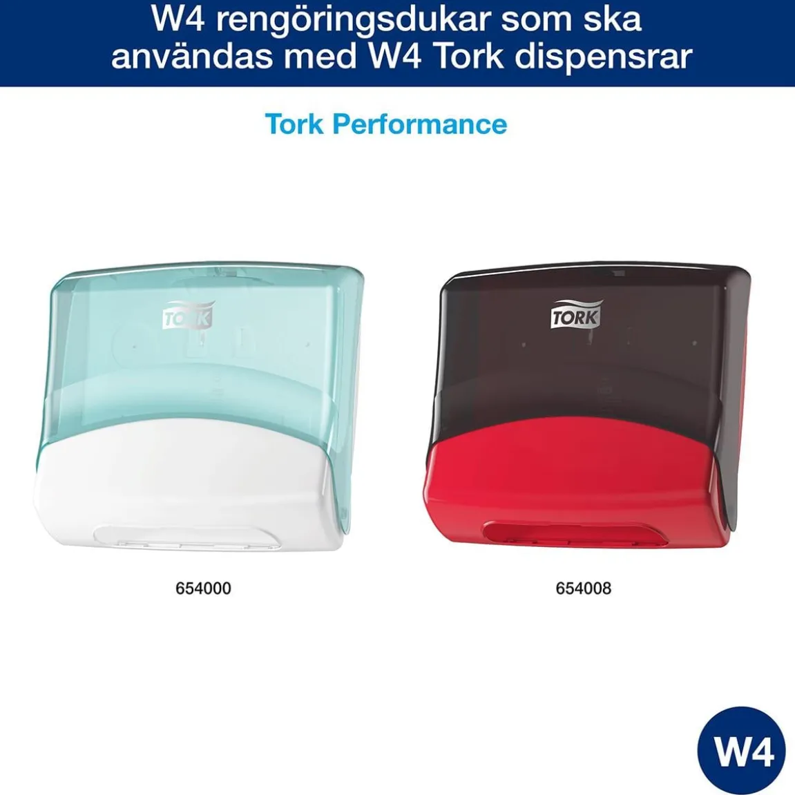 Rengöringsduk Tork W4 Mjuk Vit 35,5x41,5cm