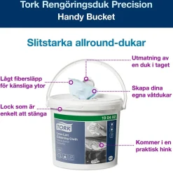 Rengöringsduk Tork W10 Precision Hink Turkos 16,5cm x 60m