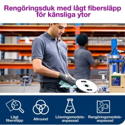 Rengöringsduk Tork W10 Precision Turkos 16,5cm x 60m