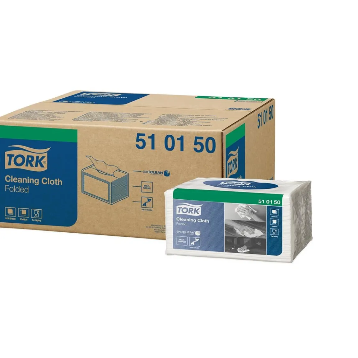 Rengöringsduk Tork W8 Precision Vit 30x38,5cm