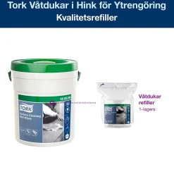 Rengöringsduk Tork W15 Servett Vit