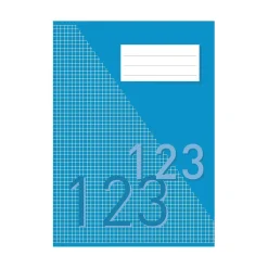 Räknehäfte Rutat 5x5mm 40 Blad Blå A4 70g