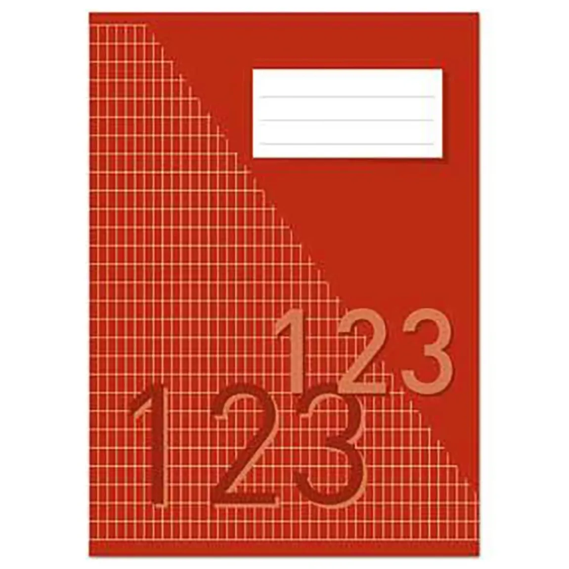 Räknehäfte Rutat 5x10mm 40 Blad Röd A4 70g