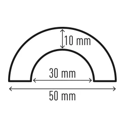 Rörskydd Durable P30 Gul/Svart 1000x50mm