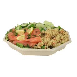 Salladsskål Bagasse Octagon 230x230x30mm