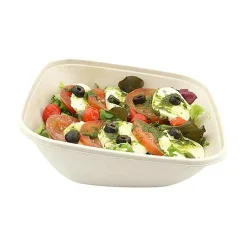 Salladsskål lutande bagasse brun 750ml