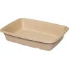 Salladsskål Rekt Bagasse Brun 230x160x50mm 950ml