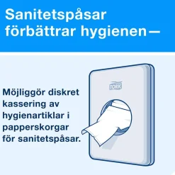 Sanitetspåshållare Tork B5 dispenser Vit