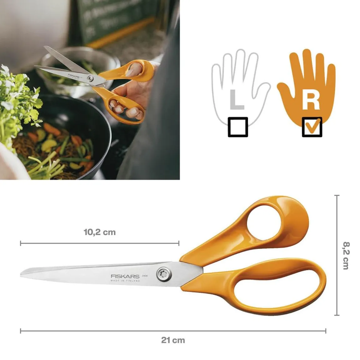 Sax Fiskars Universal Höger 210mm