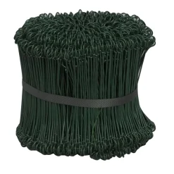 Säckbindningstråd Plastbelagd Stål Grön 150mm