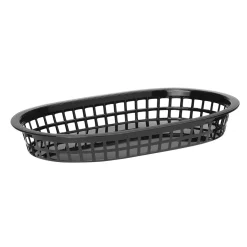 Serveringskorg Hendi Oval PP Svart 275x175x38mm