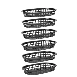 Serveringskorg Hendi Oval PP Svart 275x175x38mm