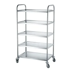 Serveringsvagn Hendi Rostfitt Stål 5 Plan 2 Låsbara Hjul 905x585x1545mm