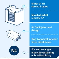 Servettdispenser Tork Xpressnap N4 Bordsmodell Valnöt