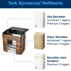 Servettdispenser Tork Xpressnap N4 Bordsmodell Valnöt