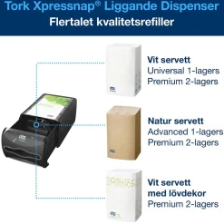 Servettdispenser Tork Xpressnap N4 Liggande Svart