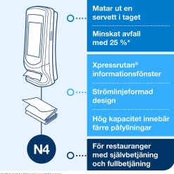 Servettdispenser Tork Xpressnap N4 Stående Röd