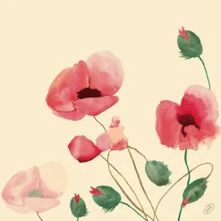 Servett Duni Dunisoft Poppy Charm 40x40cm