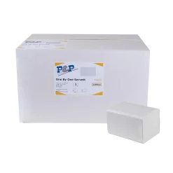Servett P&P 2-lag Vit 16x21cm