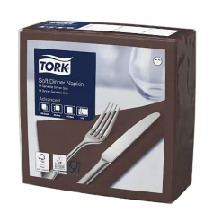 Servett Tork Advance 3-lag, 1/4-delsvikt Brun 39x39cm
