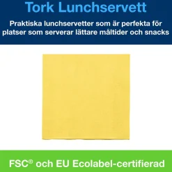 Servett Tork 2-lag Gul 33x33cm