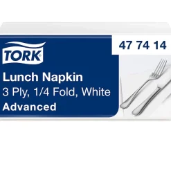 Servett Tork 3-lag Vit 33x33cm
