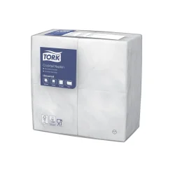 Servett Tork 1-lag Vit 24x24cm