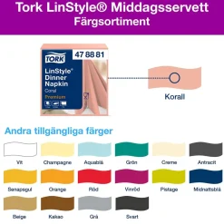 Servett Tork Linstyle Korall 39x39cm