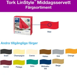Servett Tork LinStyle Röd 39x39cm