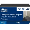 Servett Tork LinStyle Svart 24x24cm