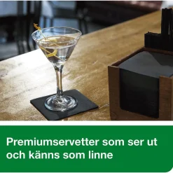 Servett Tork LinStyle Svart 24x24cm