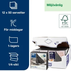 Servett Tork LinStyle Svart 39x39cm