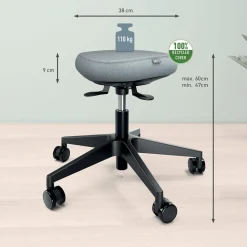 Sittpall Leitz Ergo Active Med Hjul Svart