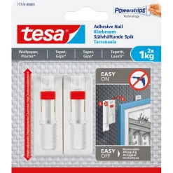 Självhäftande Spik Tesa Powerstrips Justerbar Tapet/Gips 1kg/krok
