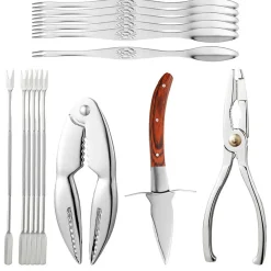 Skaldjursset Dorre 6xKrabbgafflar/6xKräftgafflar/Kniv/Knäckare/Tång