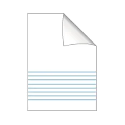 Skrivhäfte Bantex 1/2 Linj 8,5mm/1/2 Blank 24 Blad Orange A5 60g