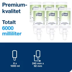 Skumtvål Tork S4 Clarity handtvätt 1L