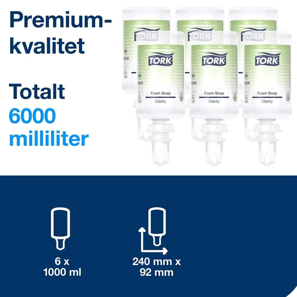 Skumtvål Tork S4 Clarity handtvätt 1L