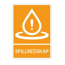 Skylt A4 PVC Spillredskap 210x297mm 8g