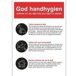 Skylt "God Handhygien" Plast A4