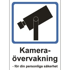 Skylt Kameraövervakning A5