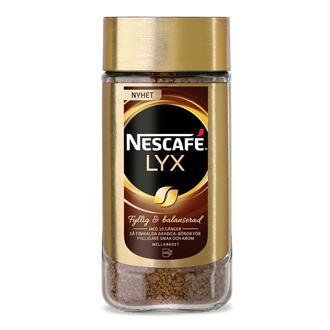 Snabbkaffe Nescafé Lyx Mellanrost Glasburk 200g