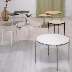 Soffbord inoff Joe Vit/Vit Ø50, H47