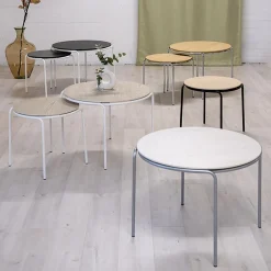 Soffbord inoff Joe Vit/Vit Ø70, H53